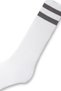 Men's Towel Sole Striped Socks White/Gray - 2