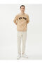 City Printed College Sweatshirt - Crew Neck, Long Sleeve, Raised - 2