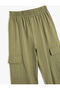 Basic Cargo Jogger Sweatpants with Tie Waist Pocket Cotton - 3