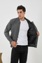 Men's New Season Plus Size Chief Collar Lined Steel Knit Knitwear Coat - 2