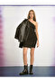 One Shoulder Dress Mini Slit Detailed Draped