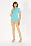 Women's Mint Basic Polo Neck T-Shirt 50262675 -Vr090 - 3