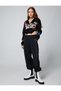 Crop Sweatshirt Hooded Zipper Embroidered Asymmetrical Cut - 2