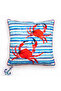 Anemoss Crab Patterned Fiber Filled Cotton Square Pillow