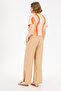 Women's Camel Loose Relax Fit Trousers 50263197-Vr015 - 4