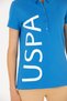 Women's Cobalt Blue Polo Collar T-Shirt 50262939-Vr045 - 7