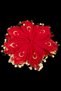 Bride Groom Crescent and Star Printed Chiffon Halay Handkerchief, Wedding Henna Engagement Promise Circumcision, Red Gold 5 Pieces - 2