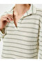 Polo Neck T-Shirt Long Sleeve Low Shoulder - 5