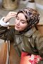 وشاح حريري كاكي بنمط مختلط من تيفيل 11419-12 - 4