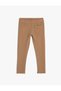 Basic Leggings Pocket Detailed Ribbed Elastic Waist