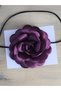Necklace/choker Necklace/laced Satin Rose Necklace (DARK PURPLE) - 8
