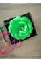 Necklace/choker Necklace/laced Satin Rose Necklace (NEON GREEN) - 2