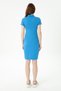 Women's Cobalt Blue Polo Neck Mini Knit Dress 50262696-VR045 - 4