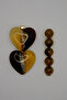 Heart Shaped Brown Hair Clip - 2