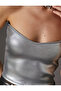 Crop Strapless Top Metallic - Handmade Collection - 6