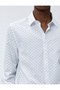 Sports Shirt Geometric Detailed Classic Collar Slim Fit Non Iron - 5