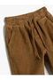 Basic Cotton Trousers Tie Waist Pocket Detailed - 3