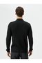 Half Zipper Sweater High Collar Textured Long Sleeve - 4