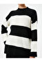 Knitted Sweater Drop Shoulder Light Stand Collar - 5