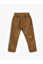 Basic Cotton Trousers Tie Waist Pocket Detailed - 2