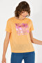 Women's Orange Crew Neck T-Shirt 50263162-Vr051 - 3