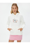 Hooded Sweatshirt Cat Printed Kangaroo Pocket Long Sleeve - 3