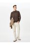 Half Turtleneck Sweater Knitwear Slim Fit Textured