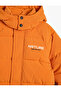 Puffer Jacket Quilted Hooded Wind Flap Pocket Zippered - 3