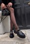 Togga Black Matte Buckle Women's Loafer Shoes - 4