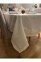 Piko Sarma Detailed Polyester Linen Seamless Tablecloth Cream - 5