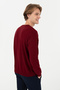 Men's Claret Red Crew Neck Knitwear Sweater 50258306 -Vr014 - 5