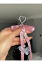 Pink Ribbon Butterfly Bag Charm - 4