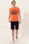 Men's Orange Crew Neck T-Shirt 50246127 -Vr051 - 4