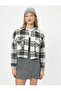 Crop Shirt Jacket Long Sleeve Soft Textured Flap Pocket Detailed - 3