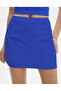 Blue Elastic Waist Tight Mini Skirt