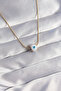 316L Steel Gold Color Enamel Evil Eye Model Necklace