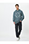 Hooded Sweatshirt Slogan Printed Long Sleeve - 2