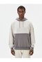 Oversize Hooded Sweatshirt with Stitching Detail, Kangaroo Pocket, Color Block - 3