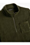 Polar Sweatshirt Half Zipper Pocket Detailed Stand Collar Soft Textured - 3