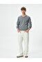 V-Neck Sweater Knitwear Slim Fit Long Sleeve - 2
