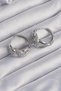 Brass Silver Color Zircon Stone Milky Way Earrings - 3
