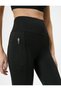 Zippered Pocket Detailed Sports Leggings High Waist Stitching Detailed Tight Fit - 5
