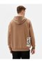 Oversize Hoodie with Skull Printed Tag Detail - 4
