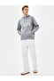 Hooded Sweat Slogan Printed Kangaroo Pocket Detailed