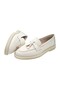 Real Leather White Comfortable Daily Women's Shoes - 4