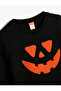 Sweatshirt Pumpkin Printed Crew Neck Long Sleeve Cotton - 3
