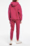 Women's 3 Thread Relaxed Fit Hooded Tracksuit Set with Elastic Legs - Casual - 5