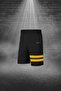 Plus Size Men's Yellow Dri-Fit Plain Round Neck Short Sleeve Comfortable T-Shirt Shorts Bottom Top Two-Piece Set S - 3