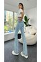 Gold Light Blue Snow Flare Leg Jeans High Waist Flare Jeans Recovery ( Extra Comfortable)