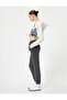 Ribbed Jogger Sweatpants with Tie Waist and Pockets